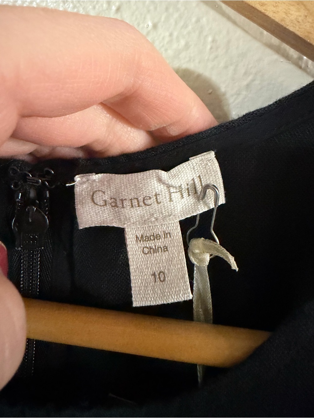 Garnet Hill | NWT Linen Black Fringeβ Hem Dress, size 10 - Picture 4 of 12